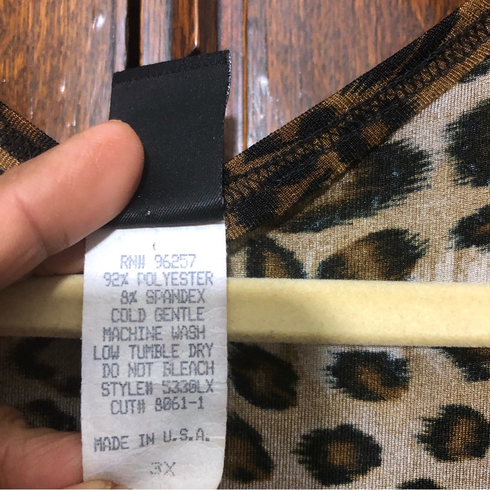 PER SEPTION Animal Print Short Sleeve Maxi Dress 3X USA - Picture 8 of 8